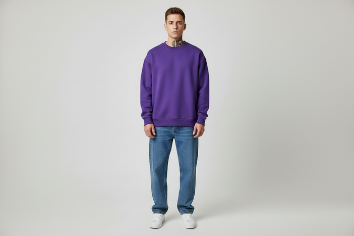 The Luxe Cotton Velvet-Lined Sweater