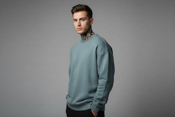 The Luxe Cotton Velvet-Lined Sweater