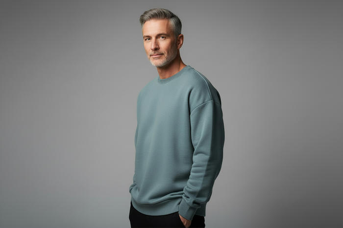 The Luxe Cotton Velvet-Lined Sweater