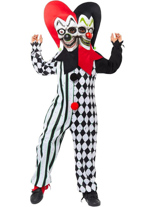 Two Faced Jester Clown Costume