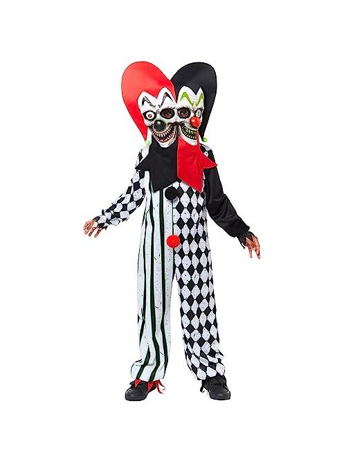Two Faced Jester Clown Costume