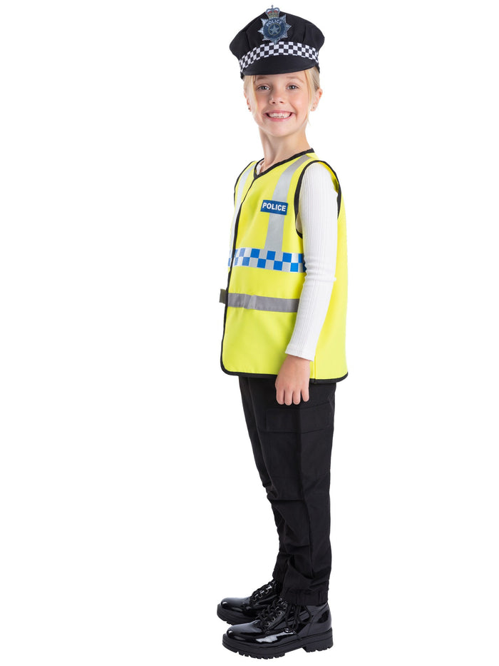 UK Police Kit with Vest, Hat & 5 Pieces Toy