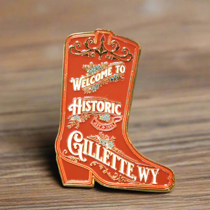 Welcome to Gillette, WY Boot Magnet