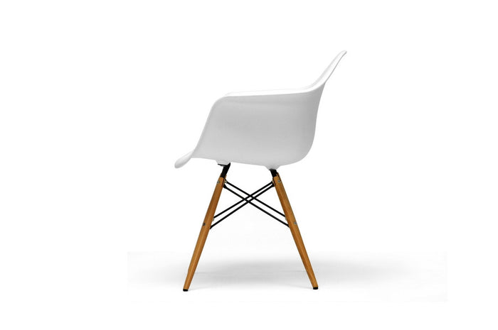 White Pascal White Shell Chairs Set/2