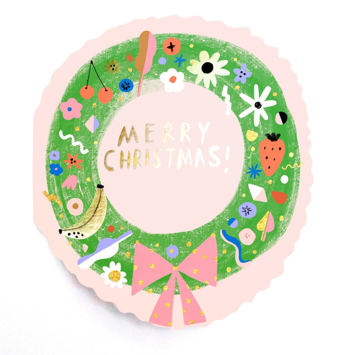 Wreath -Merry Christmas Holiday Card