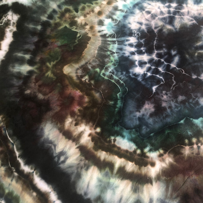 XL - Geode Wrap Skirt - ice dyed couture, one of a kind