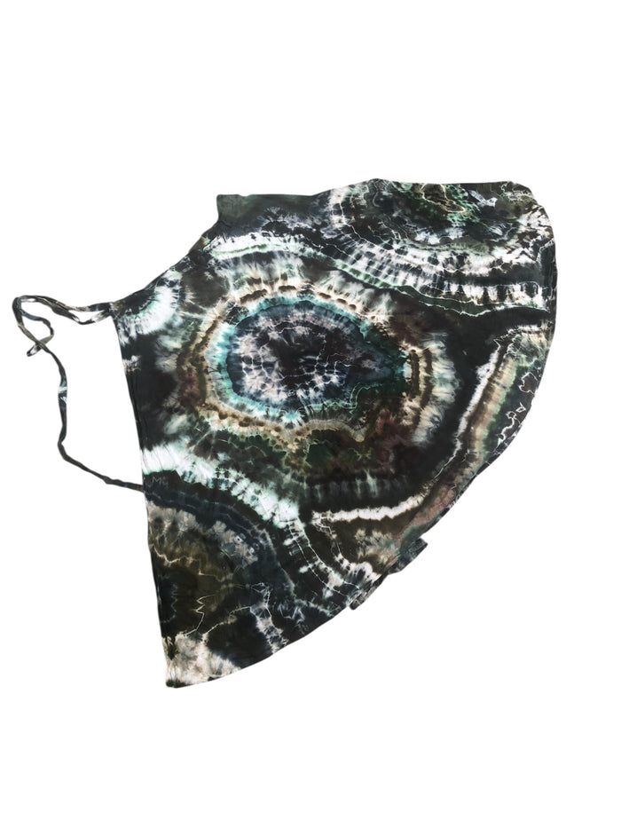 XL - Geode Wrap Skirt - ice dyed couture, one of a kind