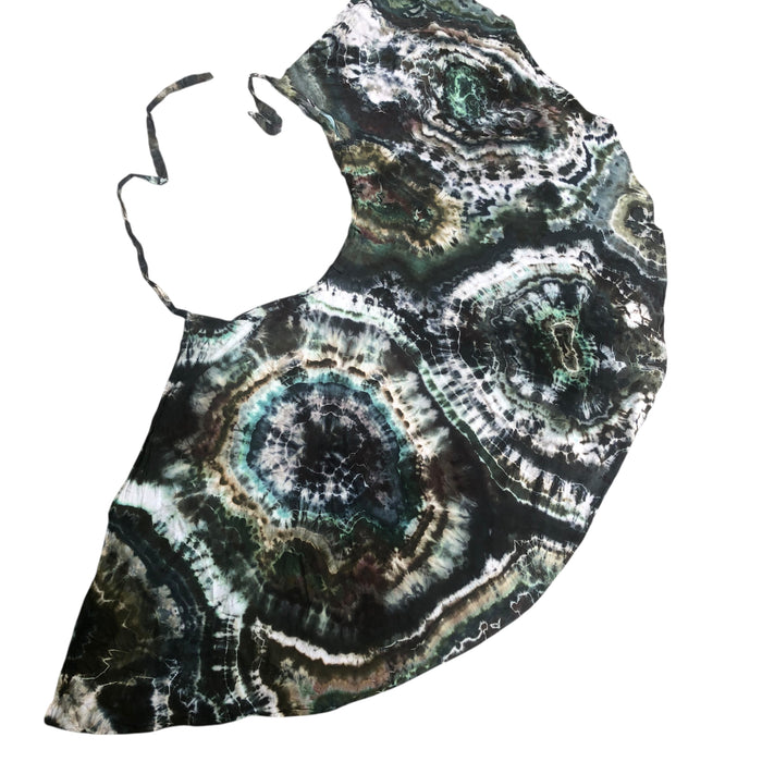 XL - Geode Wrap Skirt - ice dyed couture, one of a kind