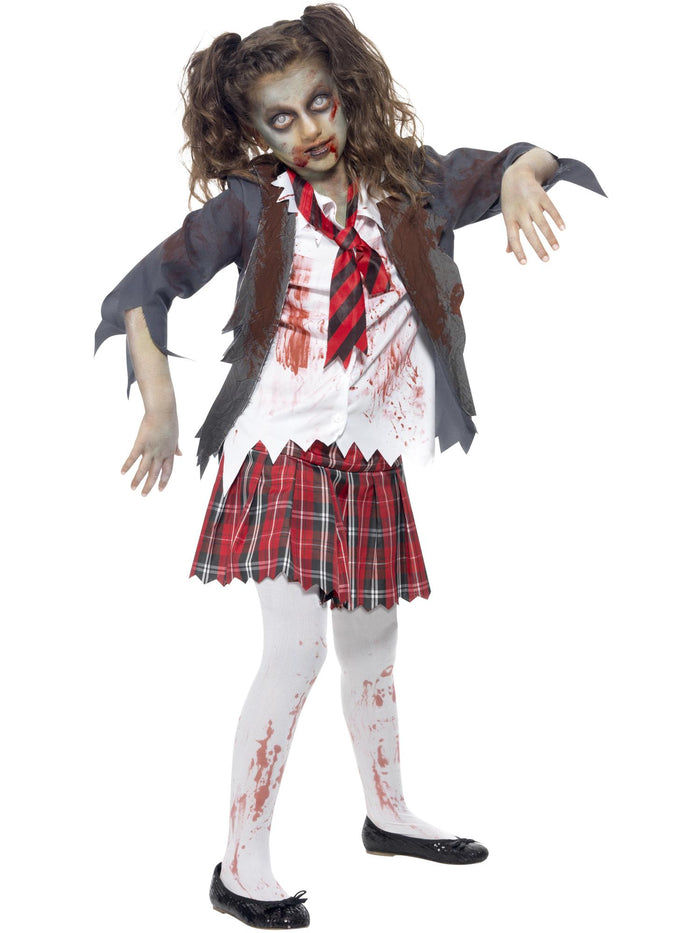 Zombie School Girl Child Costume
